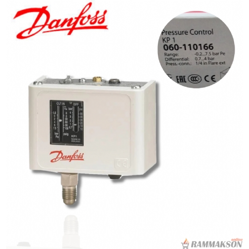 Danfoss KP1 060-110160 -0.2 / 7.5 Bar 1/4" Pressure Switch
