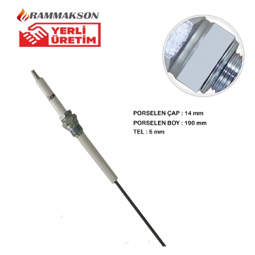Rammakson Maxon 14X190 MM (Rakorlu) Gaz Ateleme Elektrodu